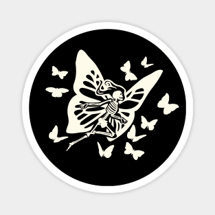 Flying Skeleton with Butterflies Graphic Magnet